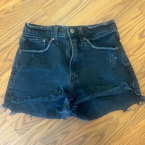 Abercrombie black denim shorts